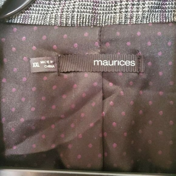 Maurice's Womens Blazer Grey XXL Plus Size  Roll Cuff Blazer - Picture 3 of 8